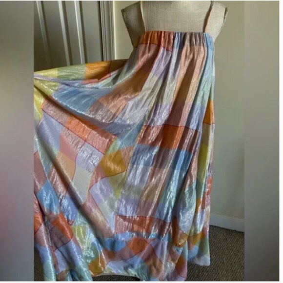 Anthropologie Pilcro Sleeveless Plaid Tent Maxi Dress size M - Picture 5 of 10